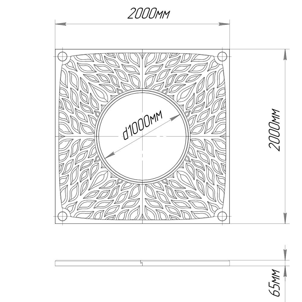 Приствольная решетка для дерева ZKING CRUST 2х2м Черная в Хасавюрте фото