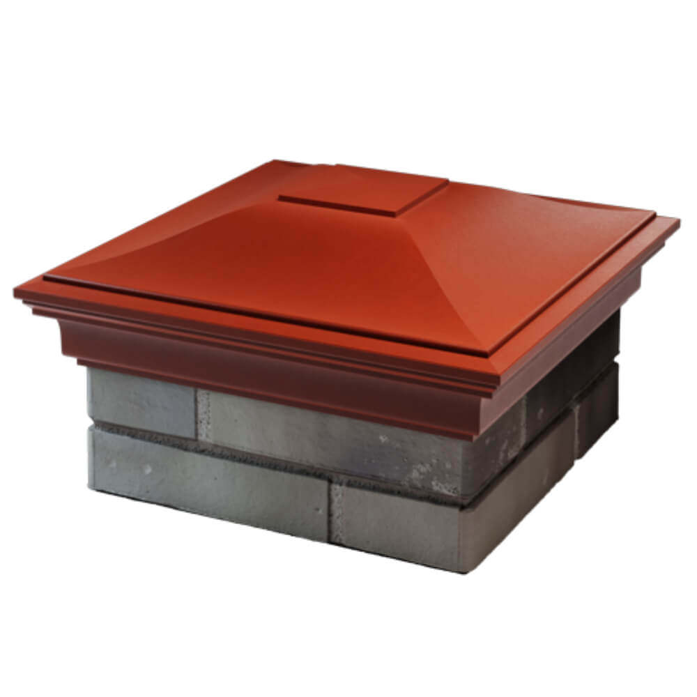 Колпак Zking Монблан Красный на столб 1.5х1.5 кирпича (385х385мм) в Хасавюрте фото