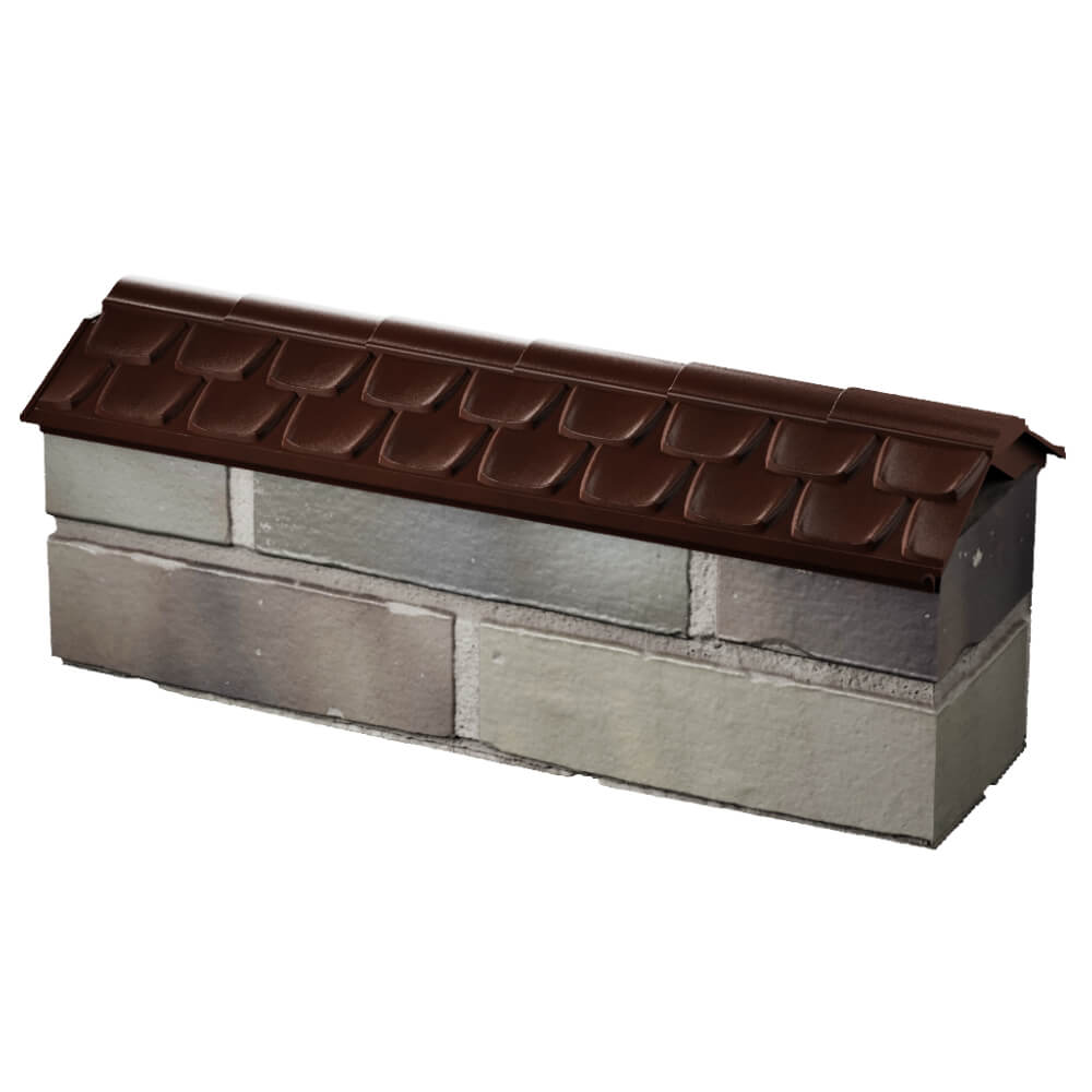 Парапет Zking Эльбрус Коричневый с посадкой на 0.5 кирпича (130мм) в Хасавюрте фото
