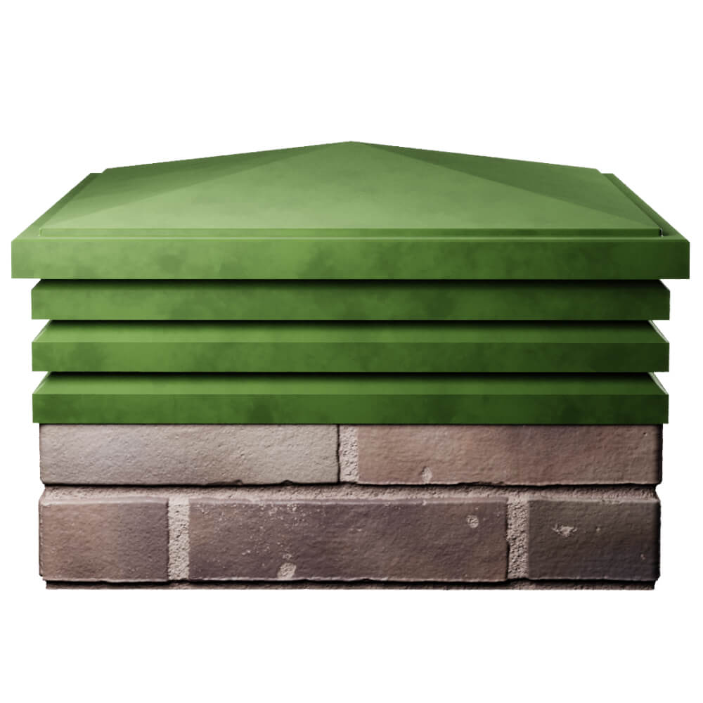 Колпак Zking Бона ХайТек Зеленый на столб 2х2 кирпича (513х513мм) Хасавюрт фото