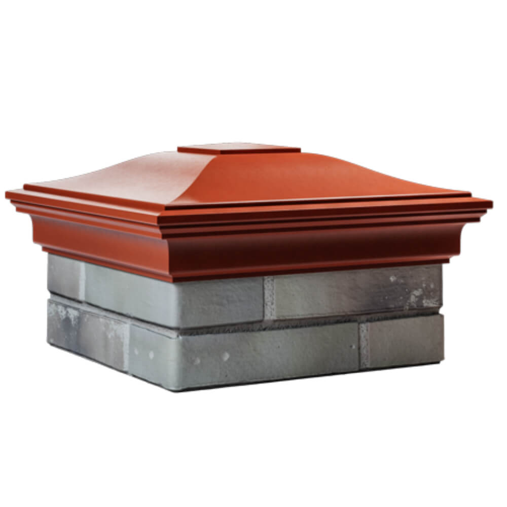 Колпак Zking Монблан Красный на столб 1.5х1.5 кирпича (385х385мм) в Хасавюрте фото