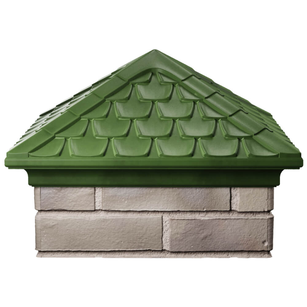 Колпак Zking Эльбрус Зеленый на столб 1.5х1.5 кирпича (385х385мм) Хасавюрт фото