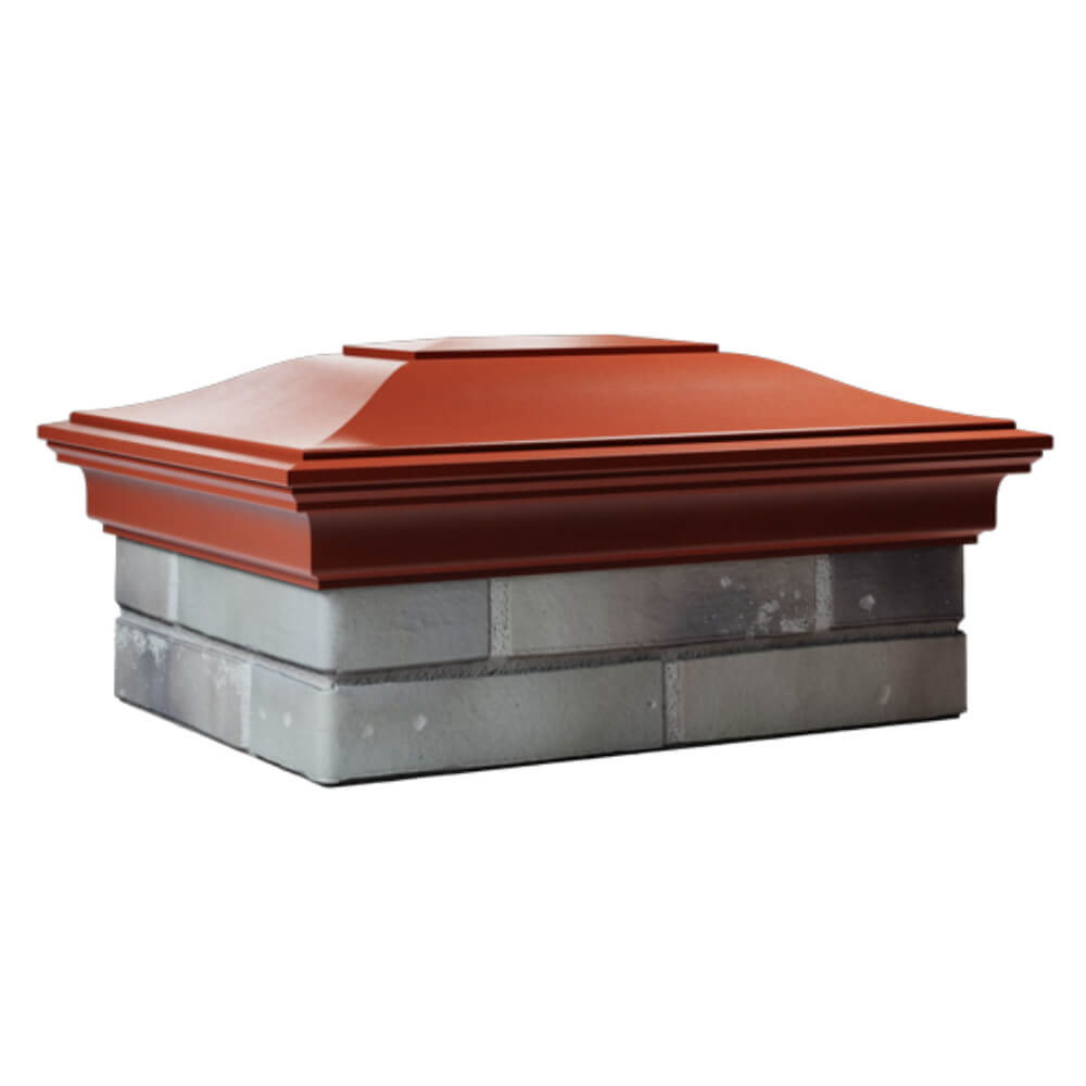 Колпак Zking Монблан Красный на столб 2х1.5 кирпича (515х385мм) в Хасавюрте фото