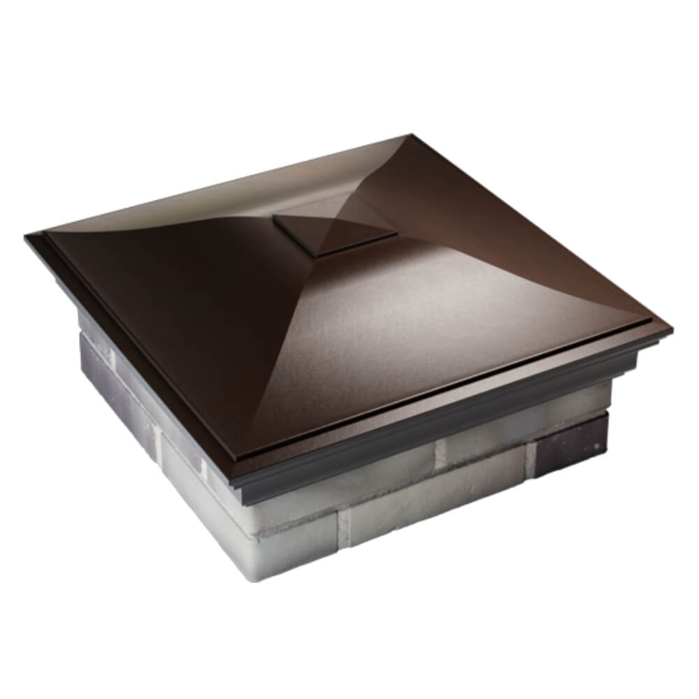 Колпак Zking Монблан Коричневый на столб 2х2 кирпича (515х515мм) Хасавюрт фото