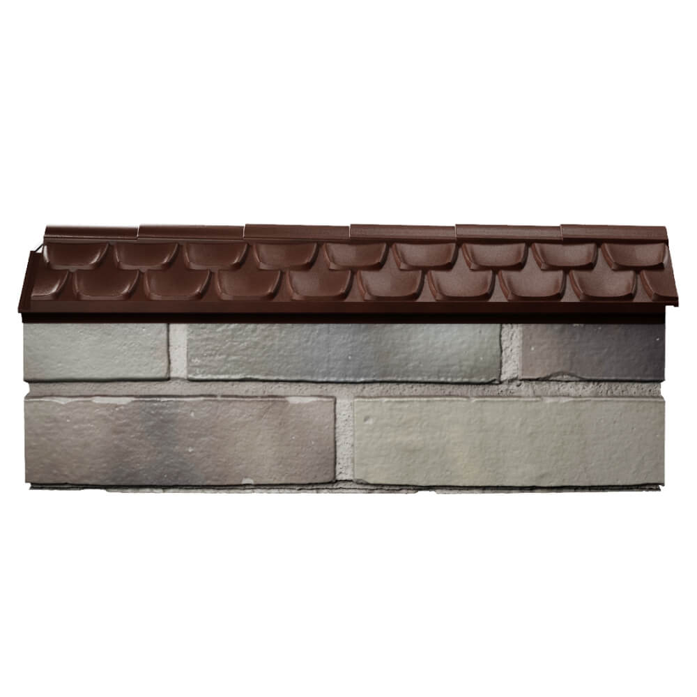 Парапет Zking Эльбрус Коричневый с посадкой на 0.5 кирпича (130мм) в Хасавюрте фото