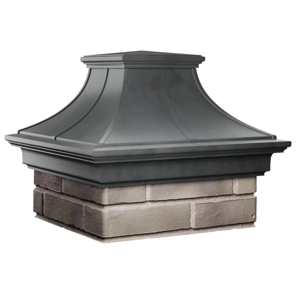 Колпак Zking Монблан Премиум Серый на столб 1.5х1.5 кирпича (385х385мм) в Хасавюрте фото
