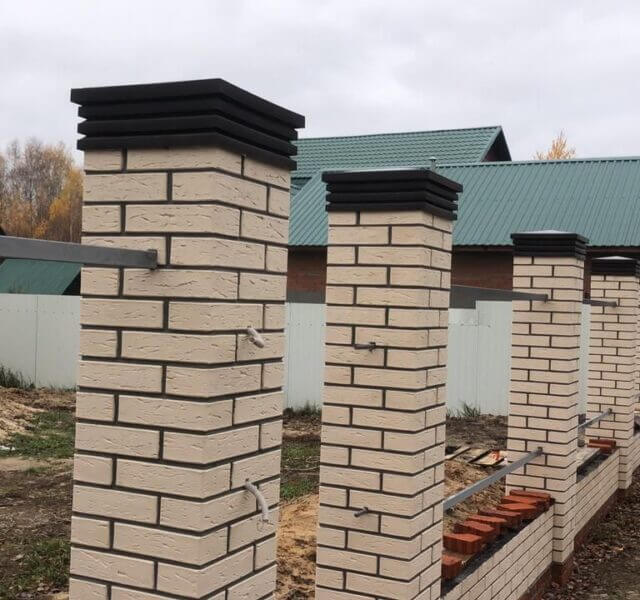 Колпак Zking Бона ХайТек Коричневый на столб 1.5х1.5 кирпича (385х385мм) в Хасавюрте фото