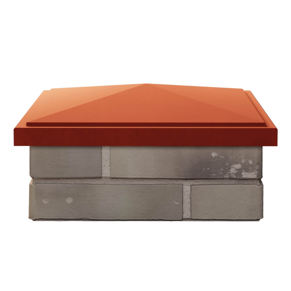 Колпак Zking БонаМоно Красный на столб 1.5х1.5 кирпича (385х385, 400х400мм) Хасавюрт фото