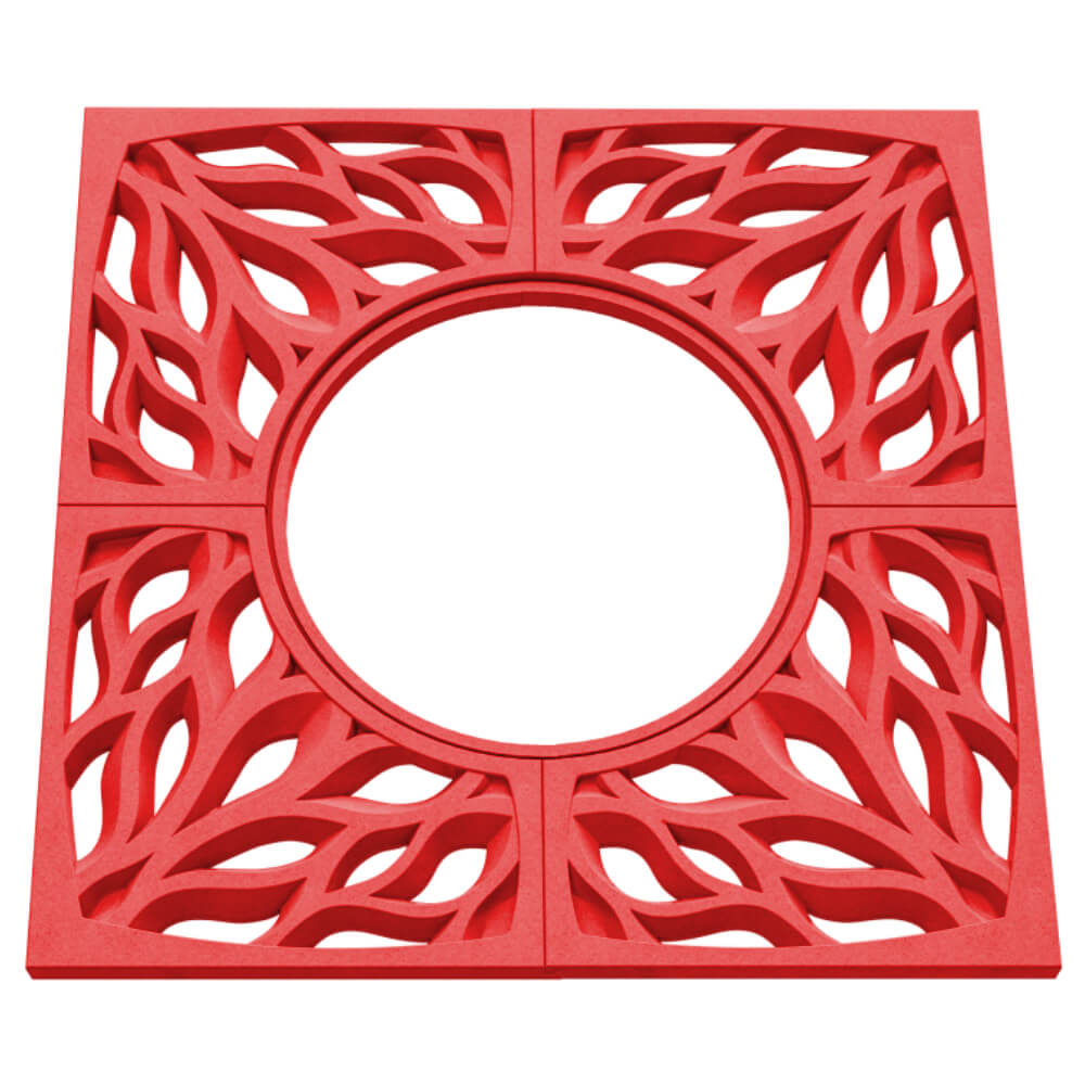 Приствольная решетка для дерева ZKING CRUST 1.2х1.2м Красная в Хасавюрте фото