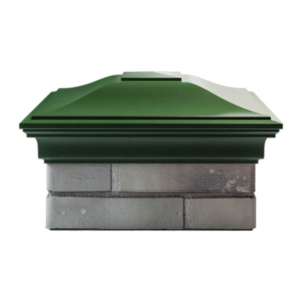 Колпак Zking Монблан Зеленый на столб 1.5х1.5 еврокирпича 0.7НФ (355х355мм) Хасавюрт фото
