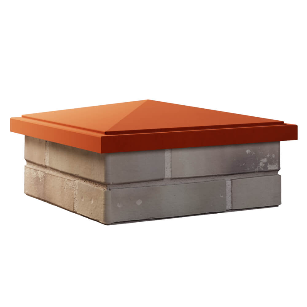 Колпак Zking БонаМоно Красный на столб 1.5х1.5 кирпича (385х385, 400х400мм) в Хасавюрте фото