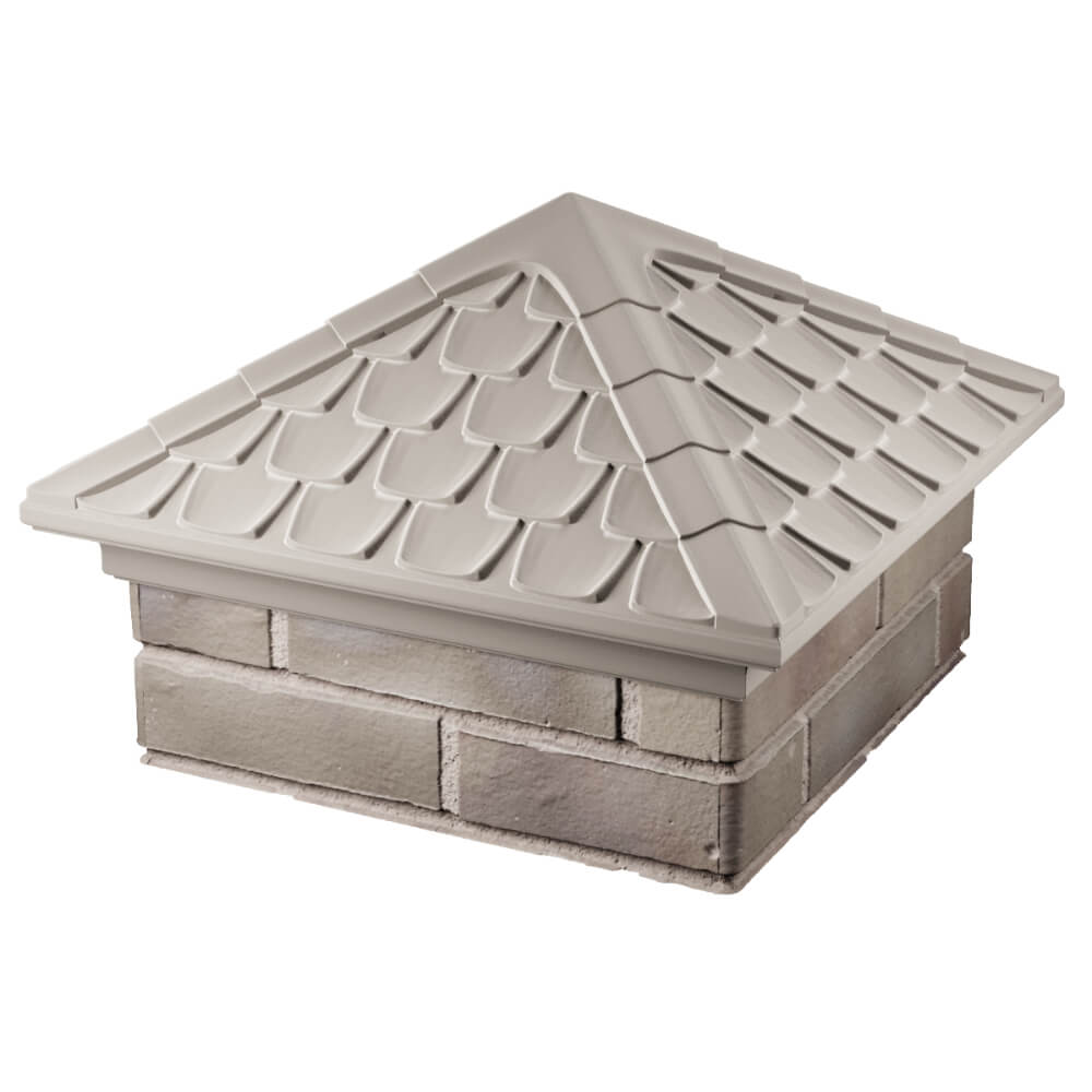 Колпак Zking Эльбрус Бежевый на столб 1.5х1.5 кирпича (385х385мм) в Хасавюрте фото