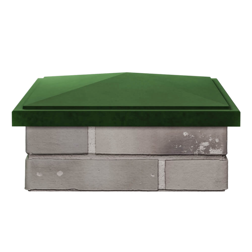 Колпак Zking БонаМоно Зеленый на столб 1.5х1.5 кирпича (385х385, 400х400мм) Хасавюрт фото