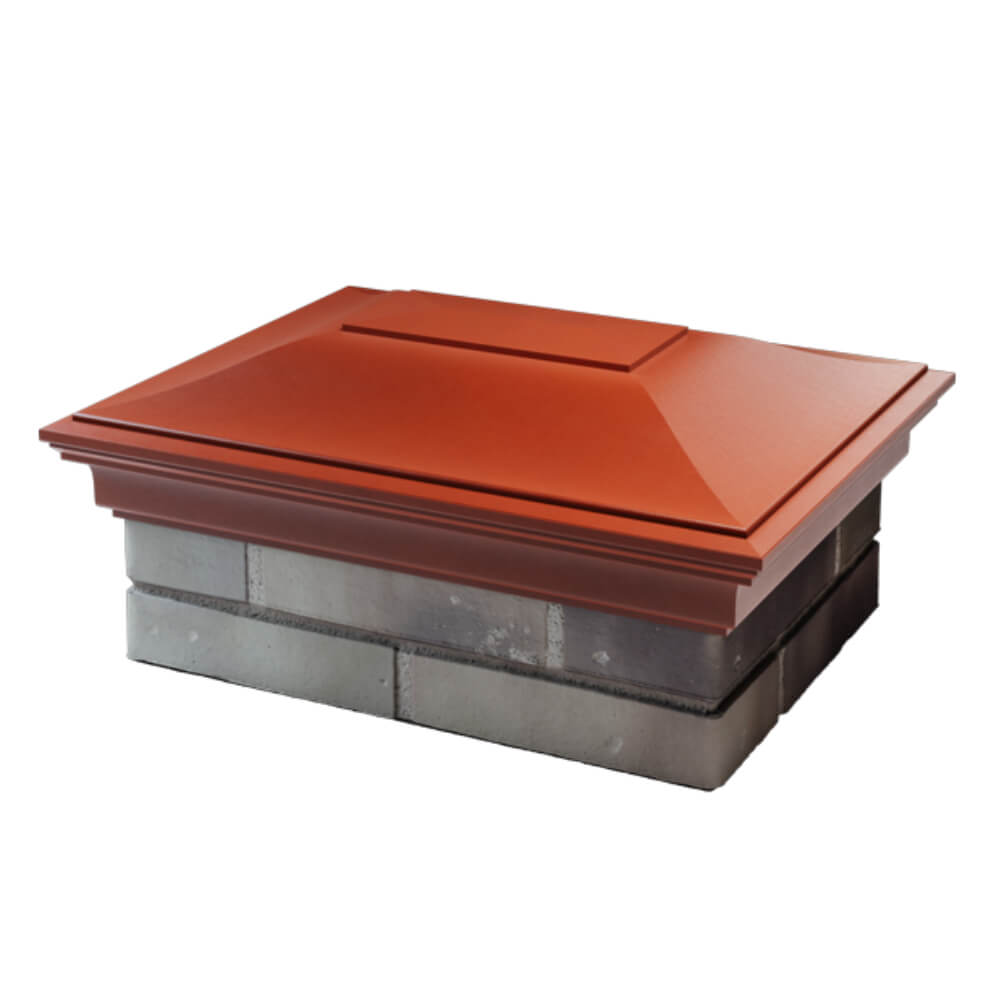 Колпак Zking Монблан Красный на столб 2х1.5 кирпича (515х385мм) в Хасавюрте фото