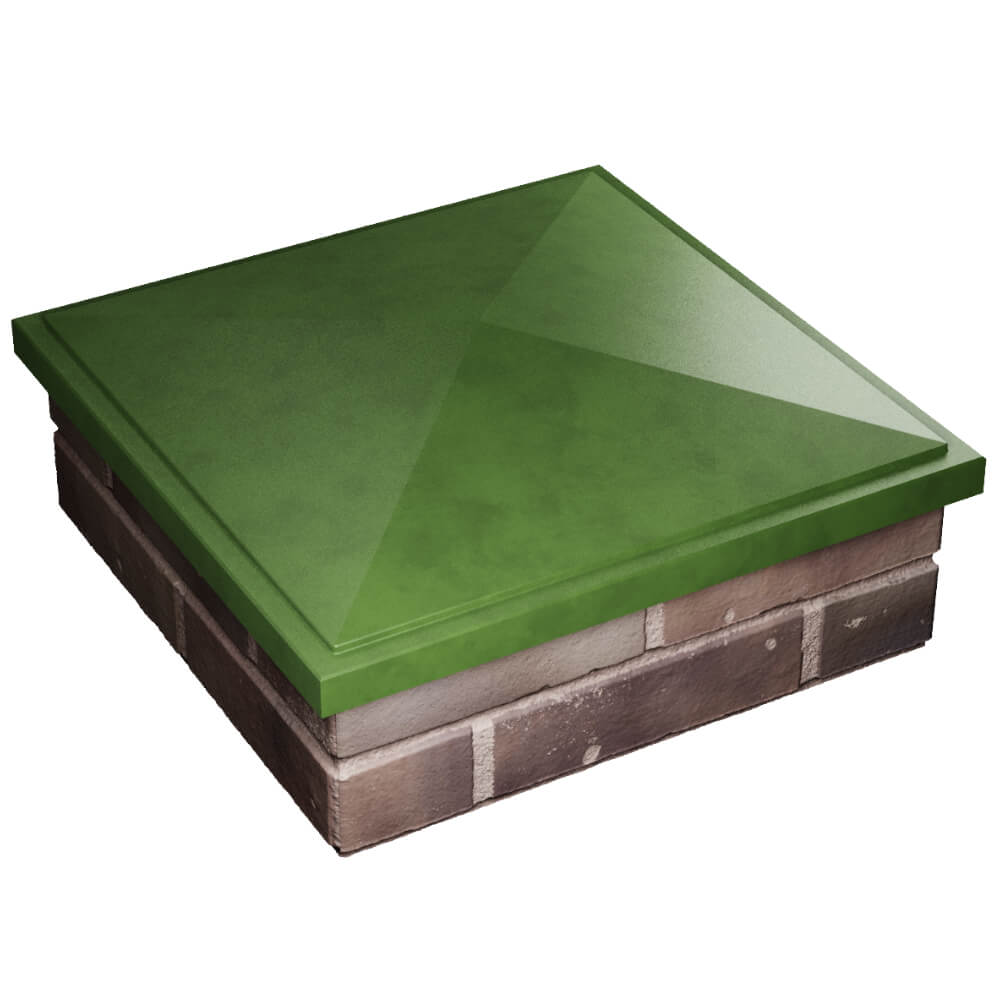 Колпак Zking БонаМоно Зеленый на столб 2х2 кирпича (515х515, 530х530мм) в Хасавюрте фото