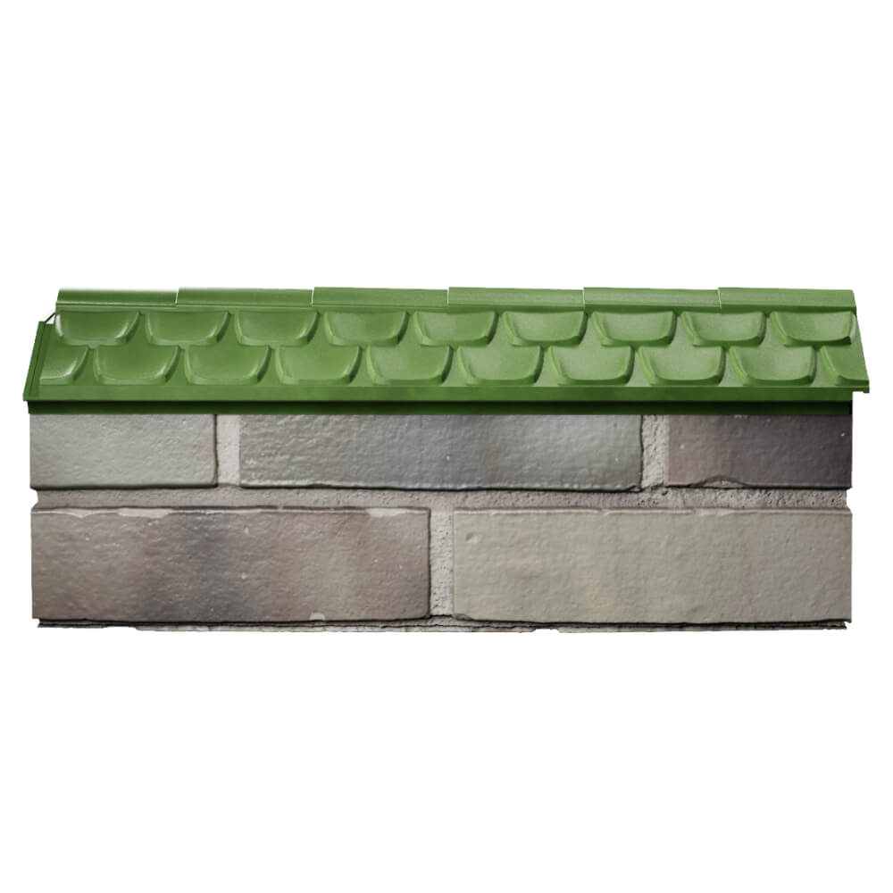 Парапет Zking Эльбрус Зеленый с посадкой на 0.5 кирпича (130мм) в Хасавюрте фото