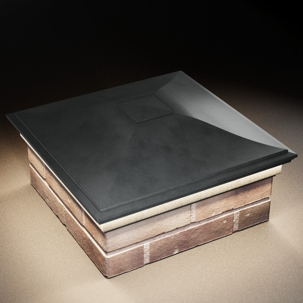 Колпак Zking Монблан Серый на столб 2х2 кирпича (515х515мм) c подсветкой в Хасавюрте фото