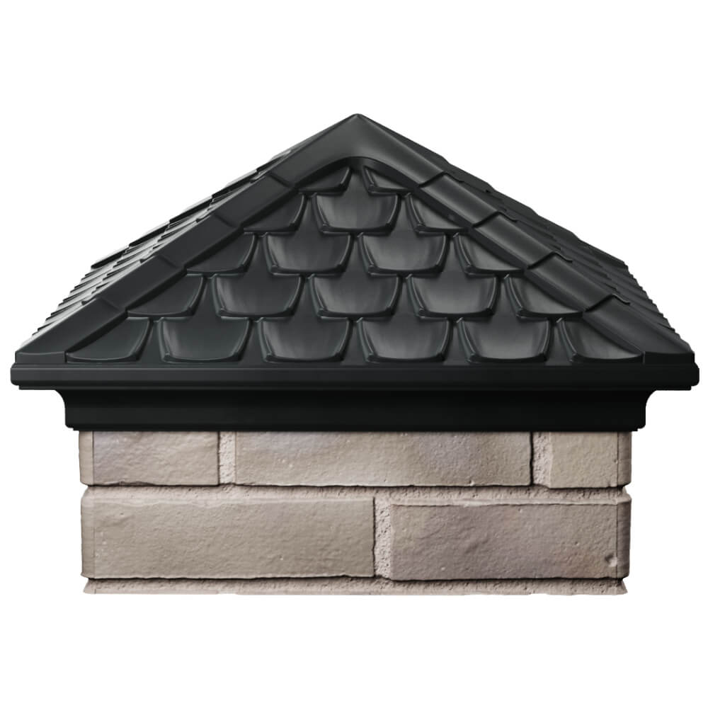 Колпак Zking Эльбрус Черный на столб 1.5х1.5 кирпича (385х385мм) Хасавюрт фото