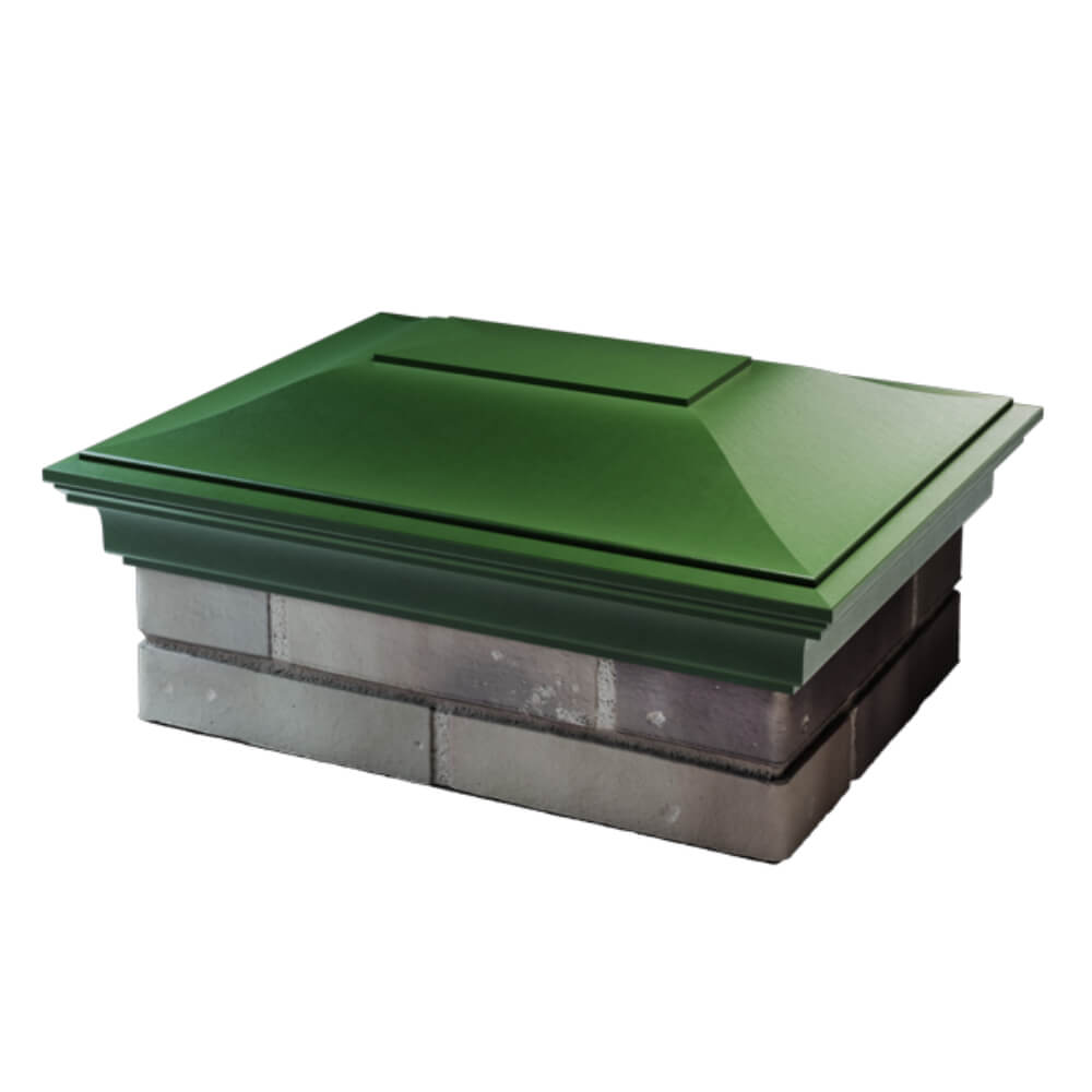 Колпак Zking Монблан Зеленый на столб 2х1.5 кирпича (515х385мм) в Хасавюрте фото