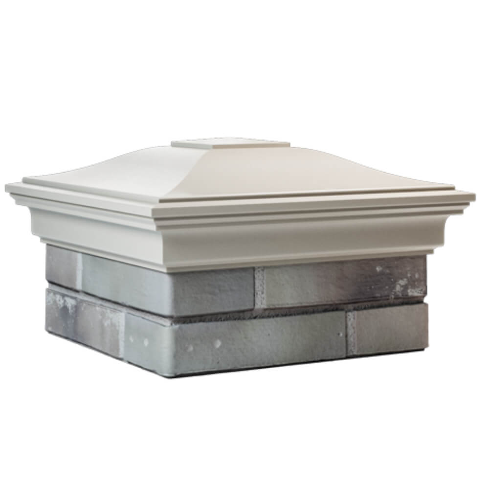 Колпак Zking Монблан Бежевый на столб 1.5х1.5 кирпича (385х385мм) в Хасавюрте фото