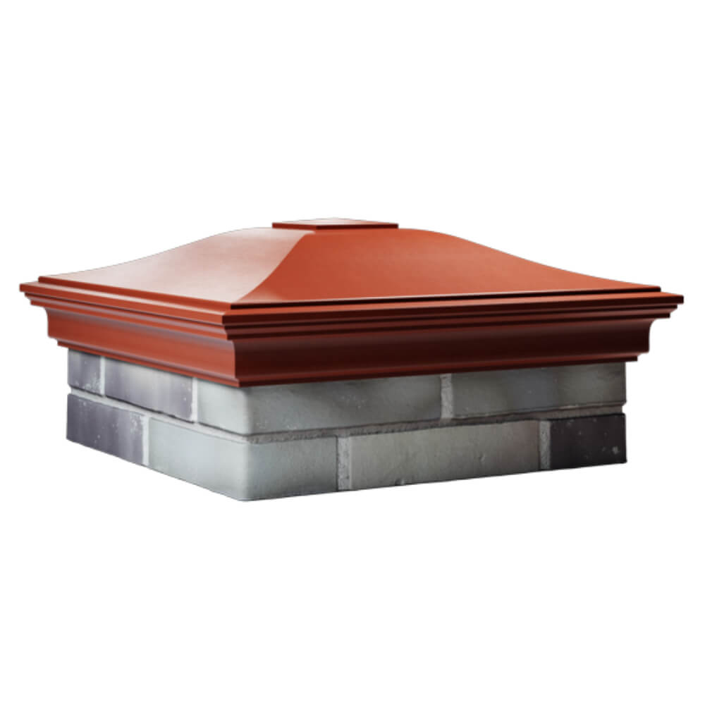 Колпак Zking Монблан Красный на столб 2х2 кирпича (515х515мм) в Хасавюрте фото