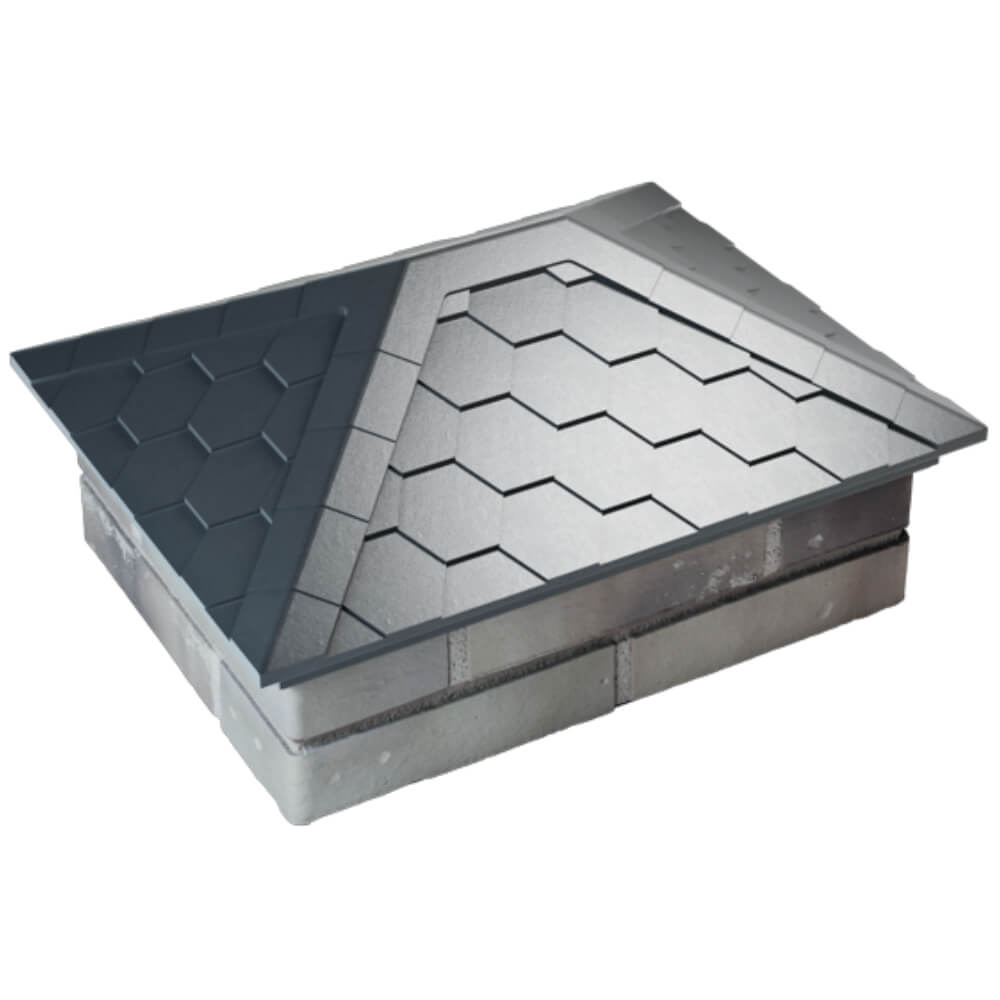 Колпак Zking Эверест Серый на столб 2х1.5 кирпича (520х390мм) Хасавюрт фото