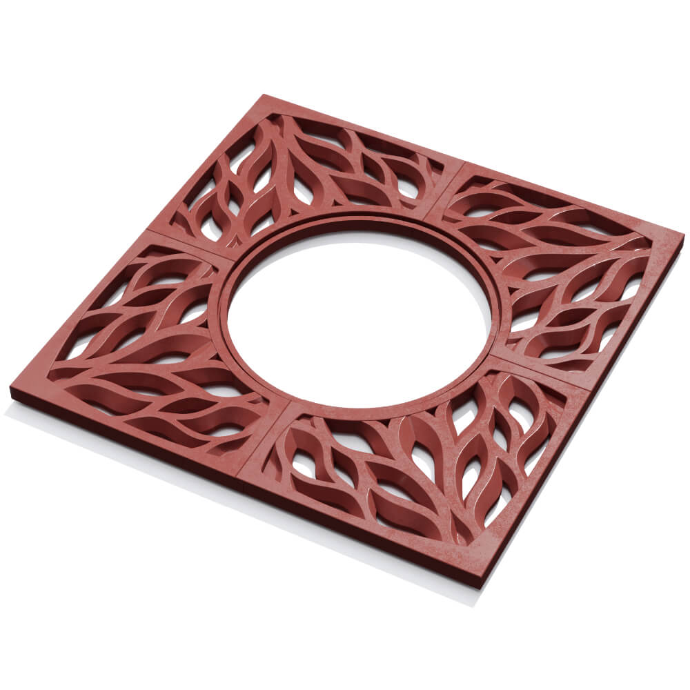 Приствольная решетка для дерева ZKING CRUST 1.2х1.2м Красная в Хасавюрте фото