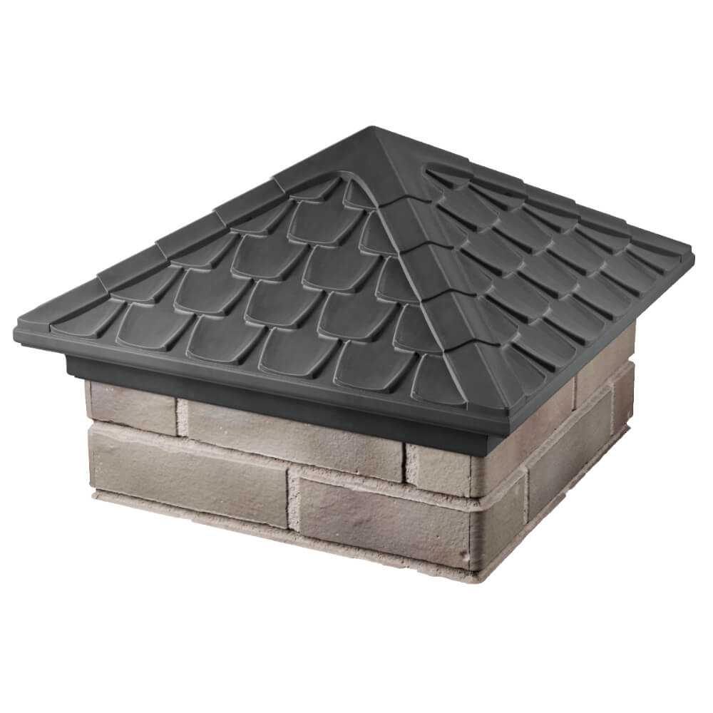 Колпак Zking Эльбрус Серый на столб 1.5х1.5 кирпича (385х385мм) в Хасавюрте фото