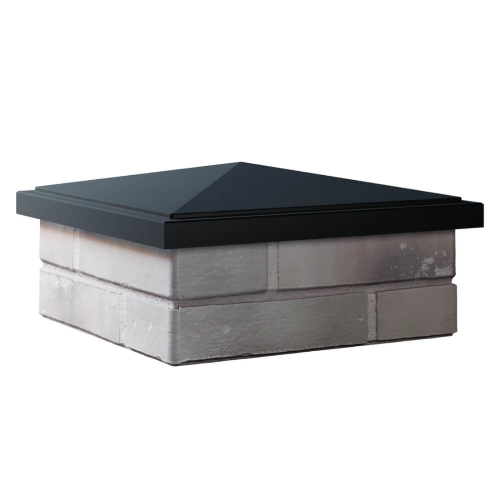 Колпак Zking БонаМоно Черный на столб 1.5х1.5 кирпича (385х385, 400х400мм) в Хасавюрте фото