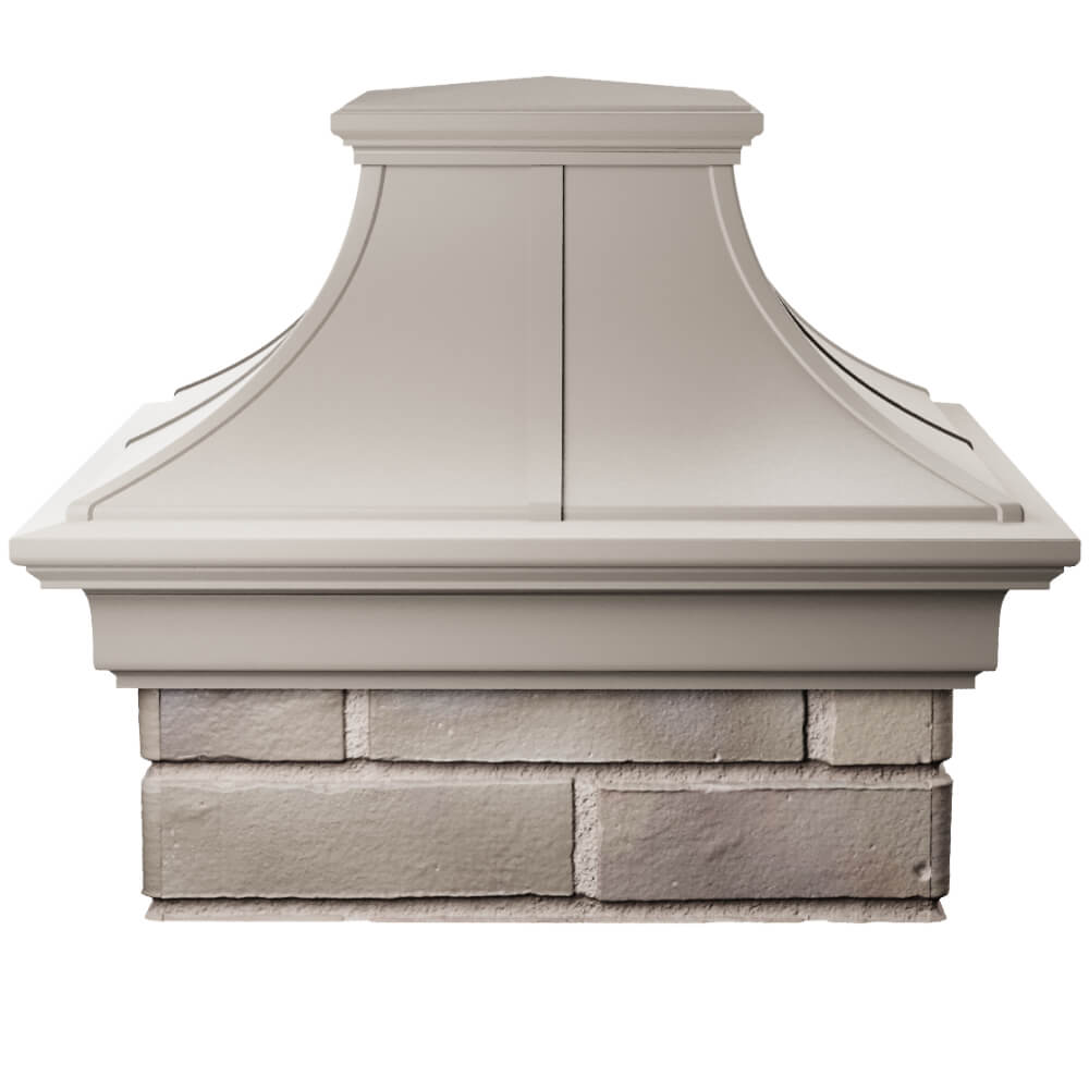 Колпак Zking Монблан Премиум Бежевый на столб 1.5х1.5 кирпича (385х385мм) Хасавюрт фото