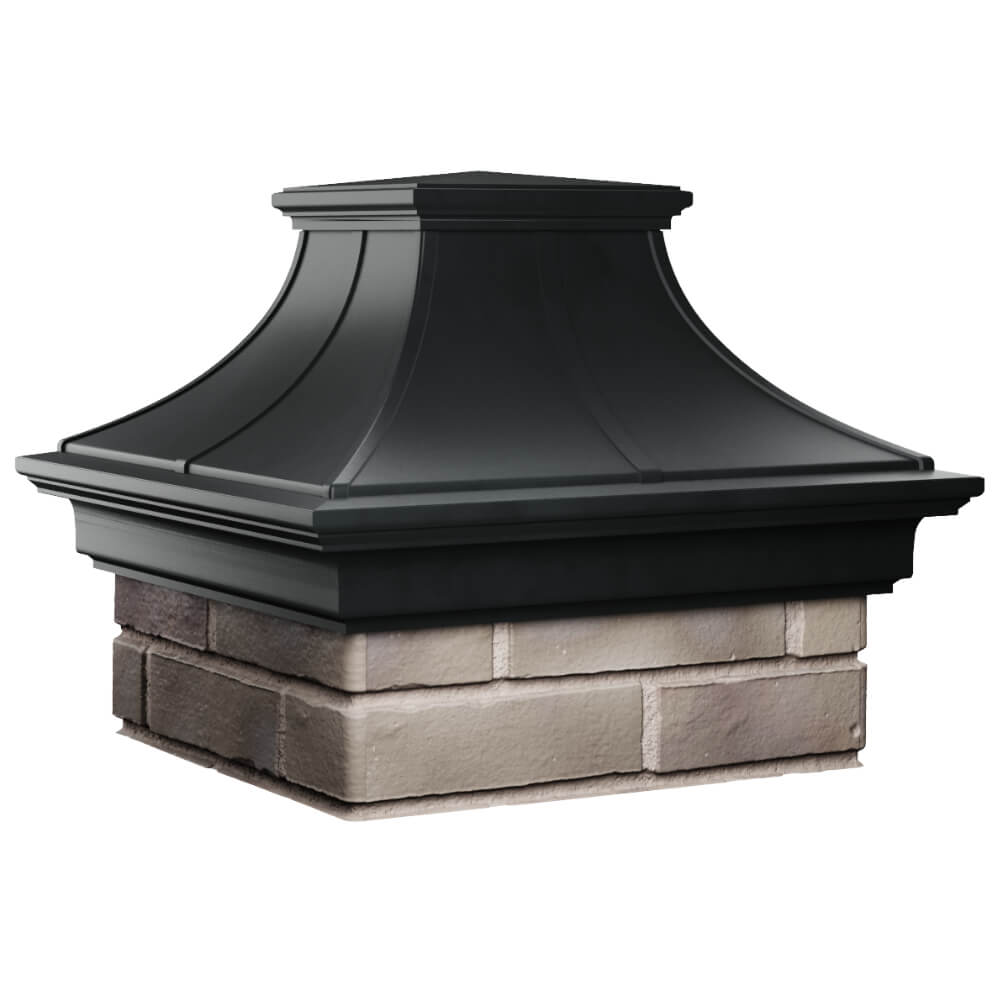 Колпак Zking Монблан Премиум Черный на столб 1.5х1.5 кирпича (385х385мм) в Хасавюрте фото