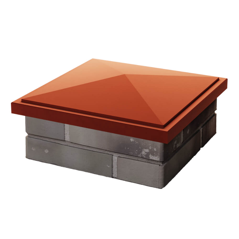 Колпак Zking БонаМоно Красный на столб 1.5х1.5 кирпича (385х385, 400х400мм) в Хасавюрте фото