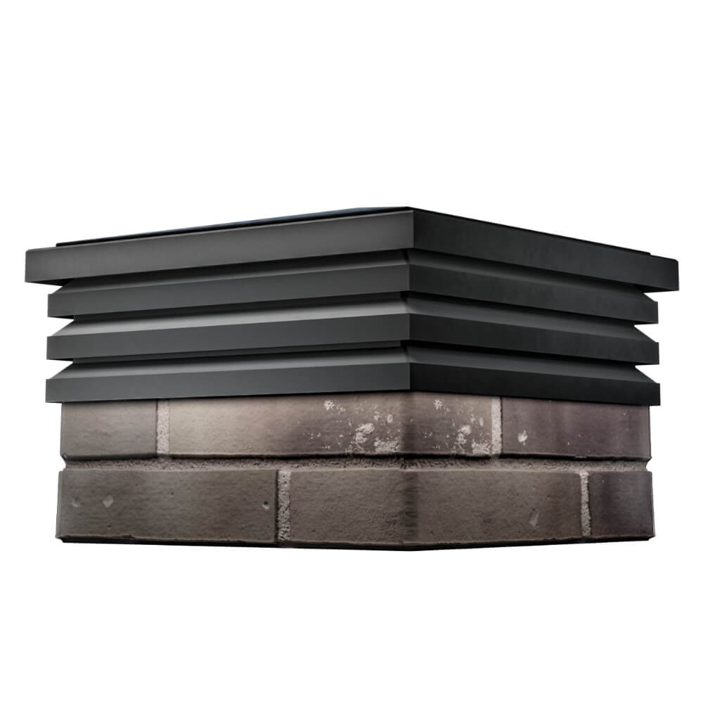 Колпак Zking Бона ХайТек Черный на столб 1.5х1.5 кирпича (385х385мм) в Хасавюрте фото