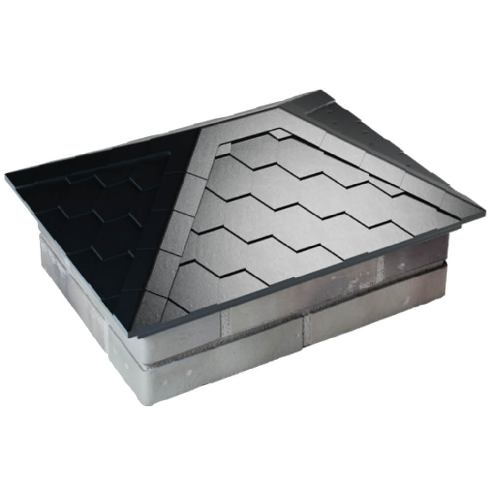 Колпак Zking Эверест Черный на столб 2х1.5 кирпича (520х390мм) Хасавюрт фото