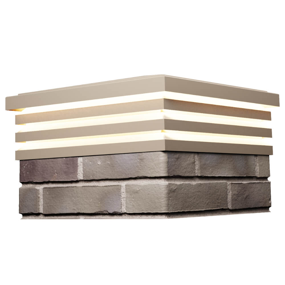 Колпак Zking Бона ХайТек Бежевый на столб 1.5х1.5 кирпича (385х385мм) с подсветкой в Хасавюрте фото