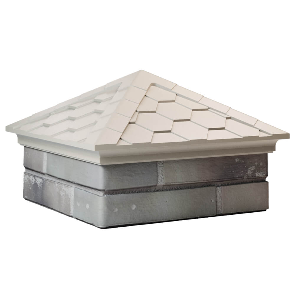 Колпак Zking Эверест Бежевый на столб 1.5х1.5 кирпича (390х390мм) в Хасавюрте фото