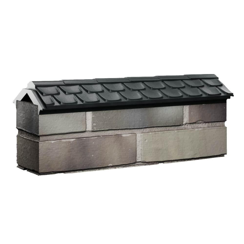 Парапет Zking Эльбрус Черный с посадкой на 0.5 кирпича (130мм) Хасавюрт фото