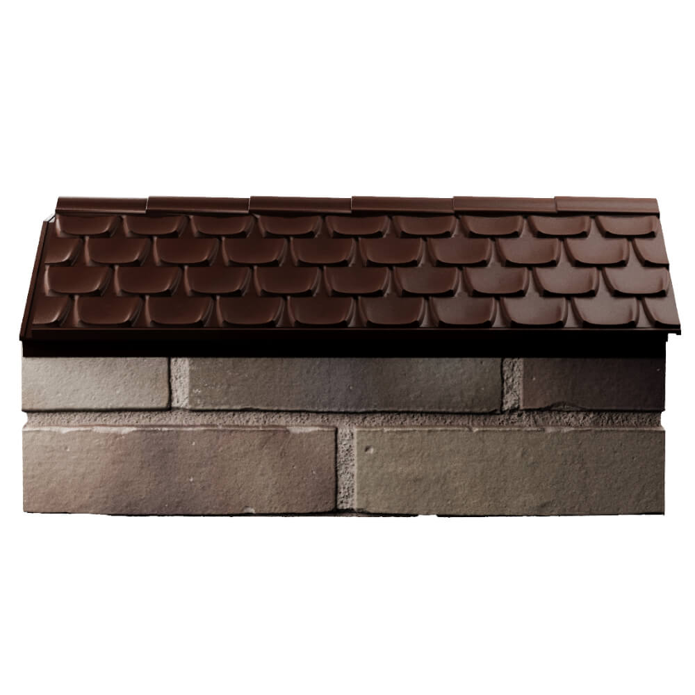 Парапет Zking Эльбрус Коричневый с посадкой на 1 кирпич (255мм) в Хасавюрте фото
