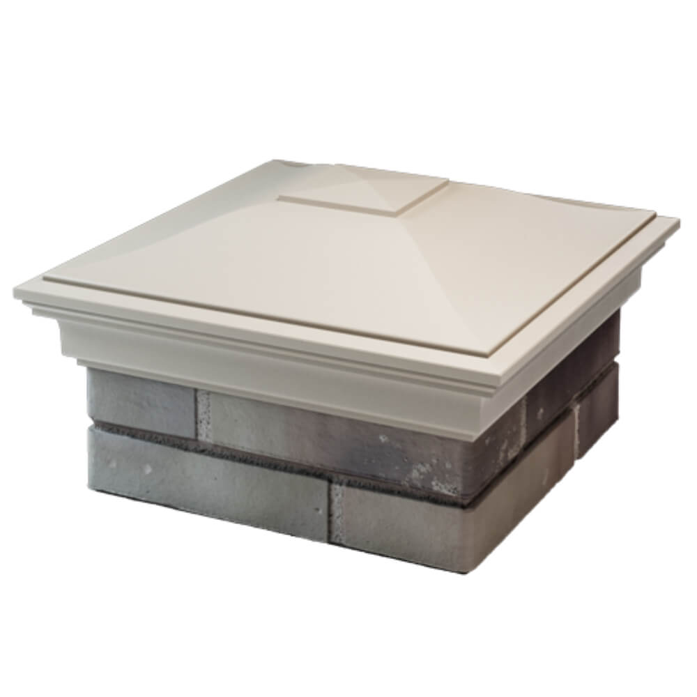 Колпак Zking Монблан Бежевый на столб 1.5х1.5 кирпича (385х385мм) в Хасавюрте фото