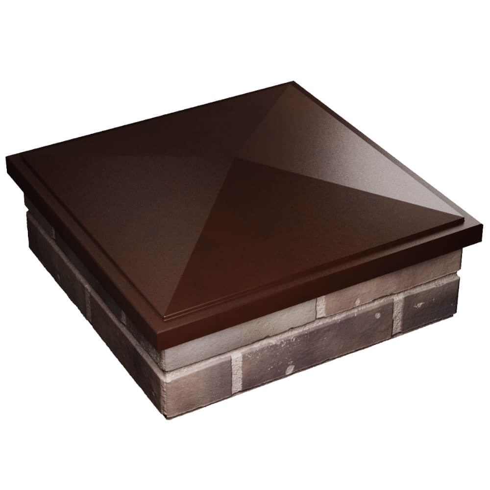 Колпак Zking БонаМоно Коричневый на столб 2х2 кирпича (515х515, 530х530мм) в Хасавюрте фото