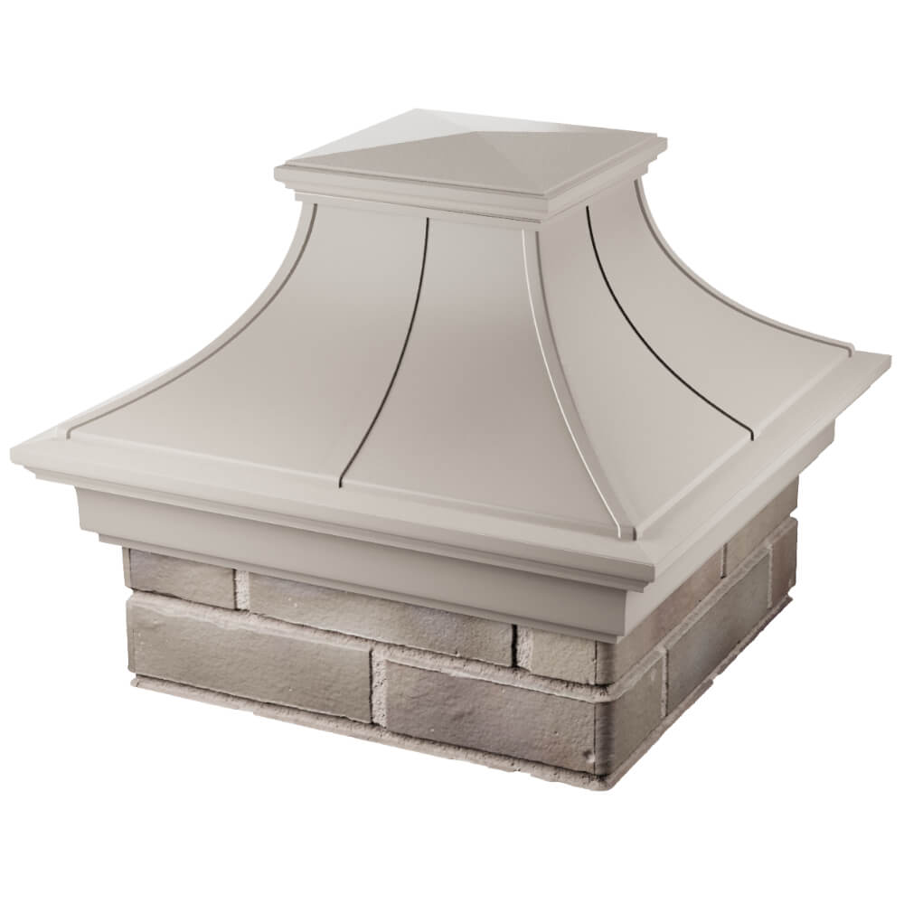 Колпак Zking Монблан Премиум Бежевый на столб 1.5х1.5 кирпича (385х385мм) в Хасавюрте фото