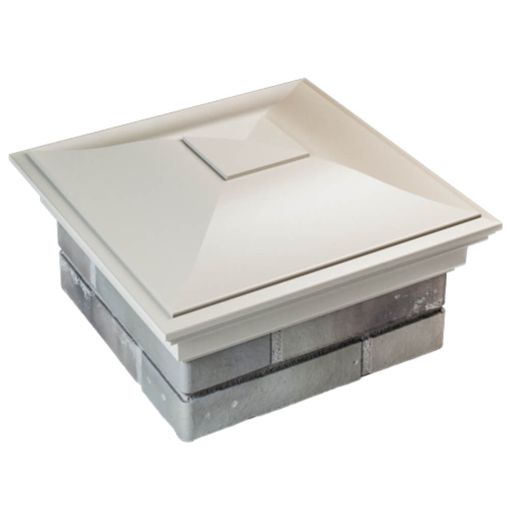 Колпак Zking Монблан Бежевый на столб 1.5х1.5 кирпича (385х385мм) в Хасавюрте фото