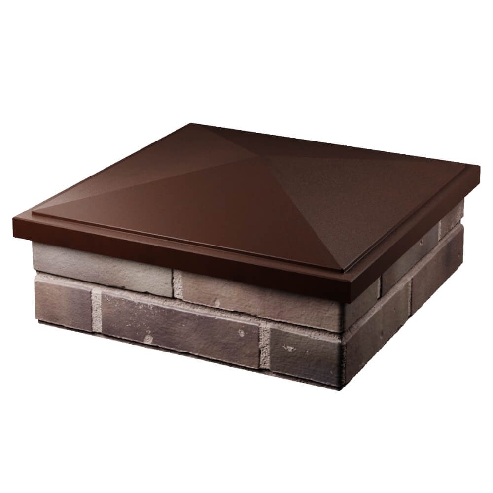 Колпак Zking БонаМоно Коричневый на столб 2х2 кирпича (515х515, 530х530мм) в Хасавюрте фото