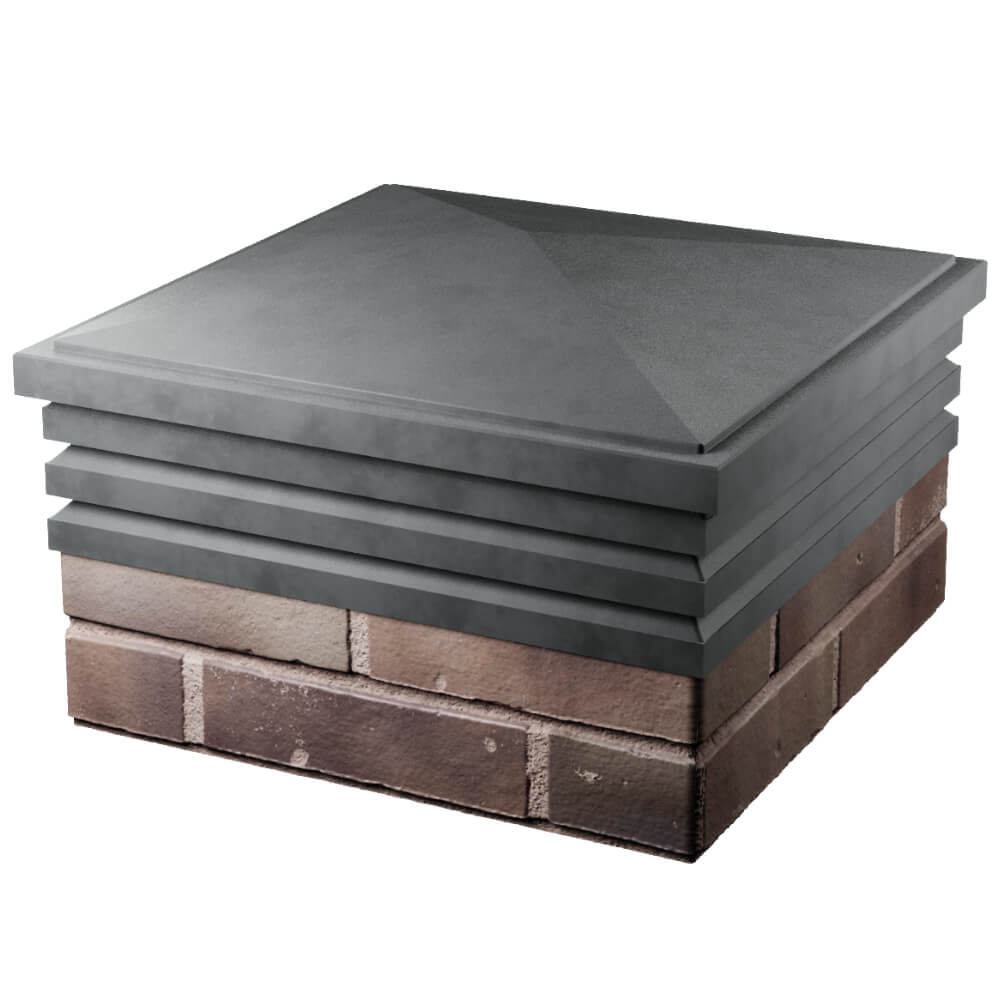 Колпак Zking Бона ХайТек Серый на столб 2х2 кирпича (513х513мм) в Хасавюрте фото