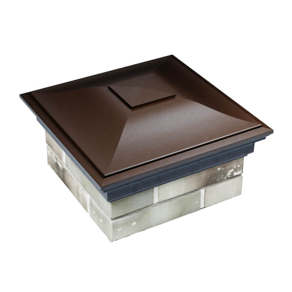 Колпак Zking Монблан Коричневый на столб 1.5х1.5 еврокирпича 0.7НФ (355х355мм) в Хасавюрте фото