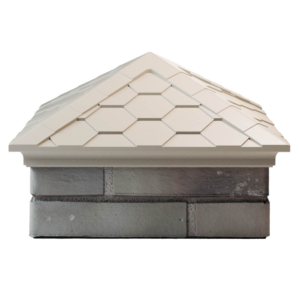 Колпак Zking Эверест Бежевый на столб 1.5х1.5 кирпича (390х390мм) Хасавюрт фото