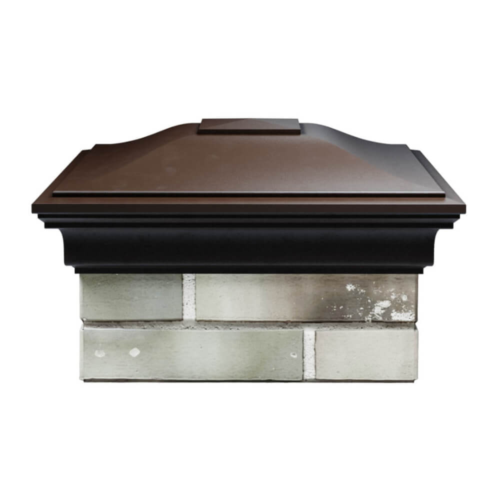 Колпак Zking Монблан Коричневый на столб 1.5х1.5 еврокирпича 0.7НФ (355х355мм) Хасавюрт фото