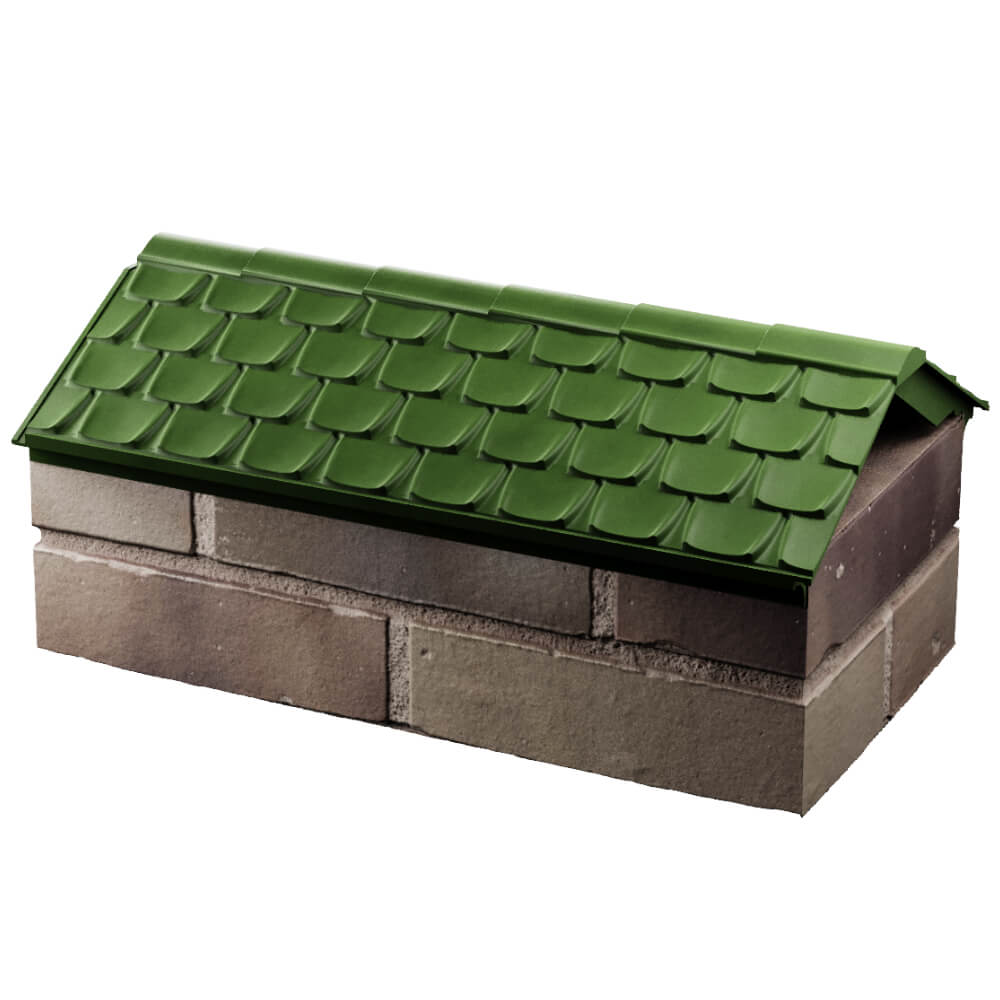 Парапет Zking Эльбрус Зеленый с посадкой на 1 кирпич (255мм) в Хасавюрте фото