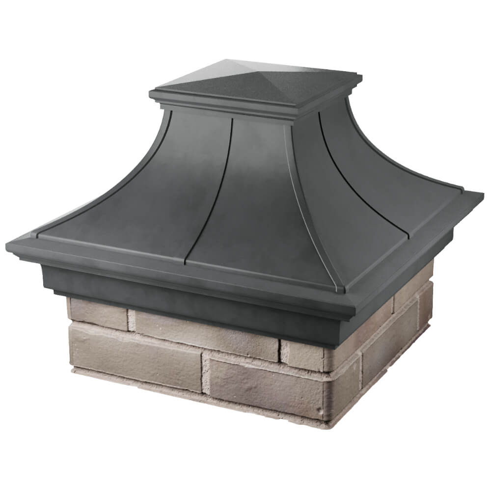Колпак Zking Монблан Премиум Серый на столб 1.5х1.5 кирпича (385х385мм) в Хасавюрте фото
