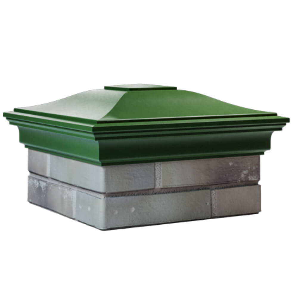 Колпак Zking Монблан Зеленый на столб 1.5х1.5 кирпича (385х385мм) в Хасавюрте фото